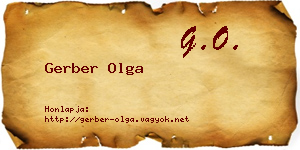 Gerber Olga névjegykártya